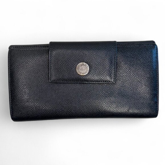 BVLGARI Handbags - Men's or Women's Bulgari Bvlgari Black Leather Long Bi-Fold Wallet
